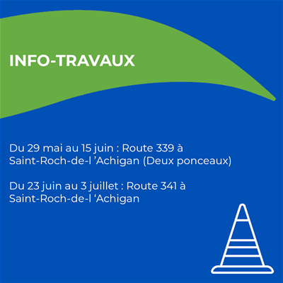 Info-travaux routes 339 et 341