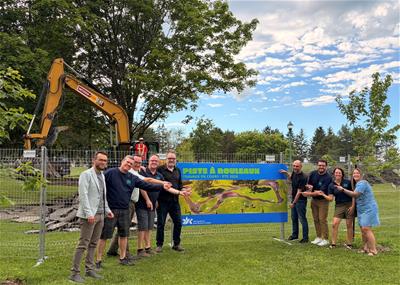 DÉBUT DES TRAVAUX DE LA NOUVELLE PISTE À ROULEAUX AU PARC DE L’ESCHAILLON À SAINT-ROCH-DE-L’ACHIGAN